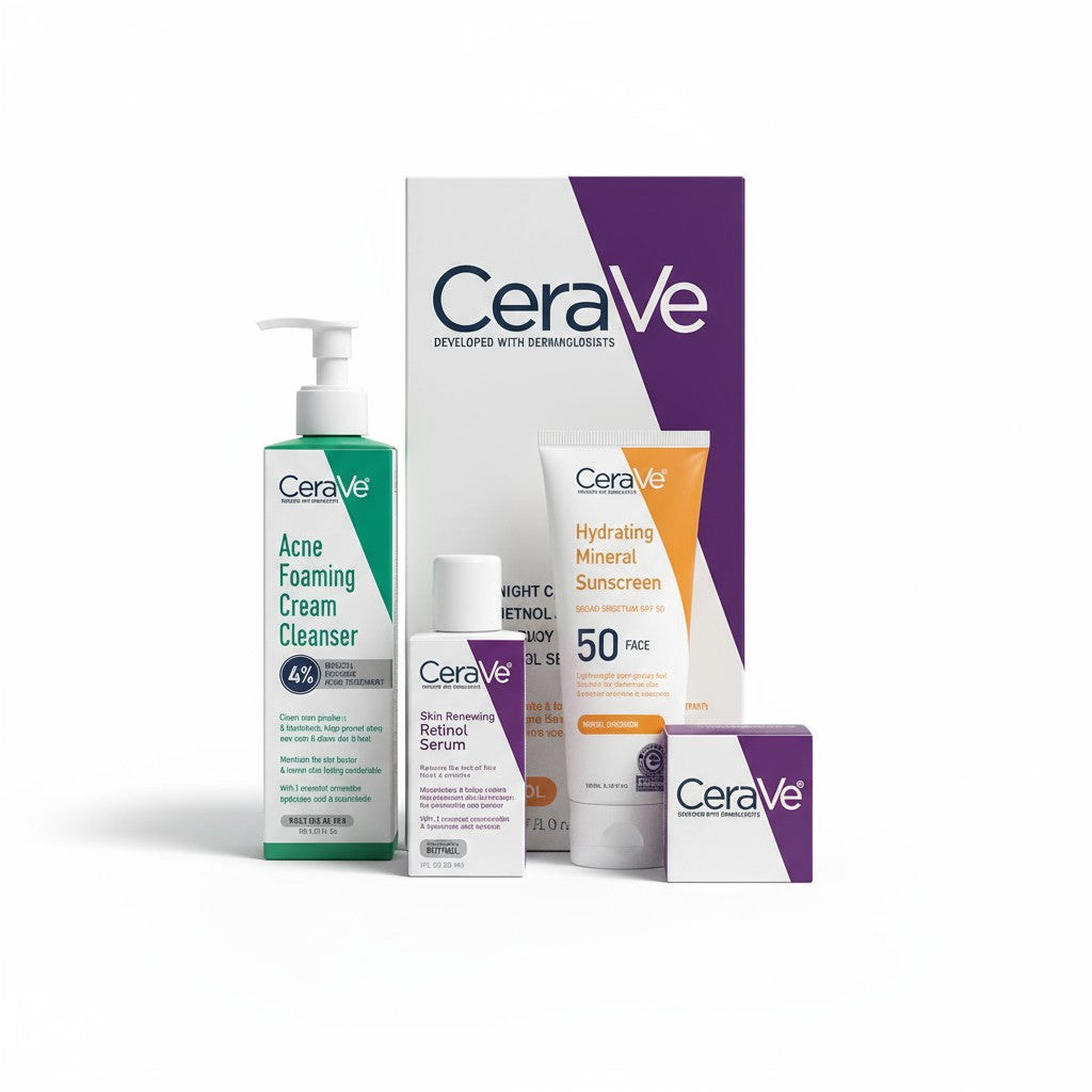 ARÉVION x CeraVe: Clear Skin & Renewal Trio Kit
