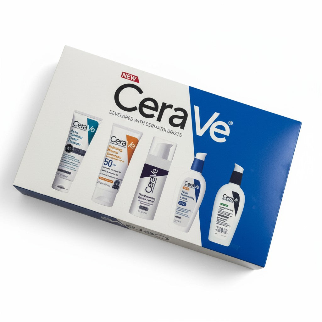 ARÉVION x CeraVe: 4-Piece Acne & Daily Protection Skincare Kit