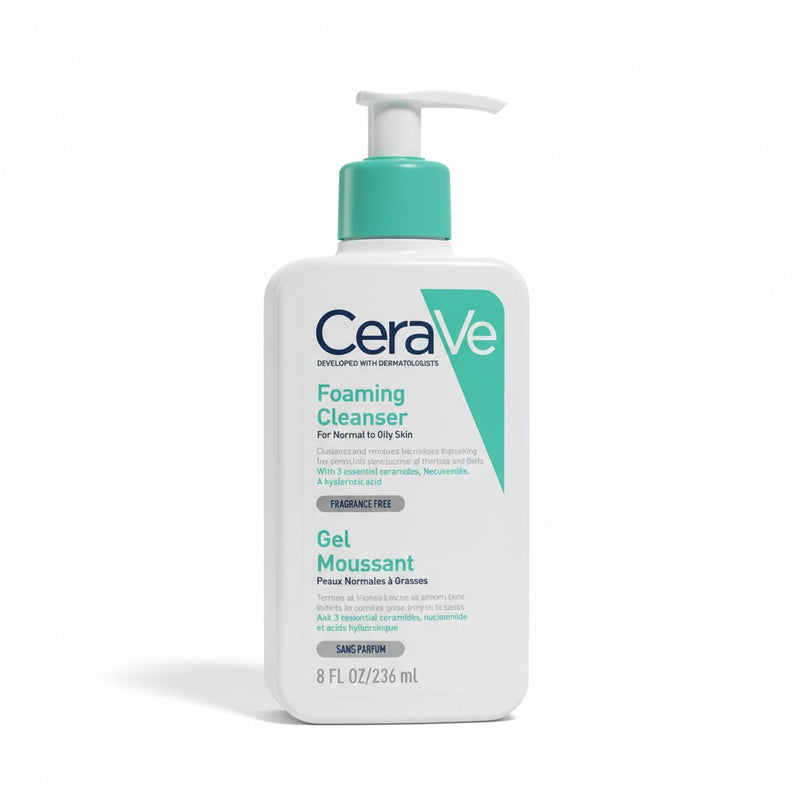 ARÉVION x CeraVe: Foaming Gel Cleanser for Normal to Oily Skin